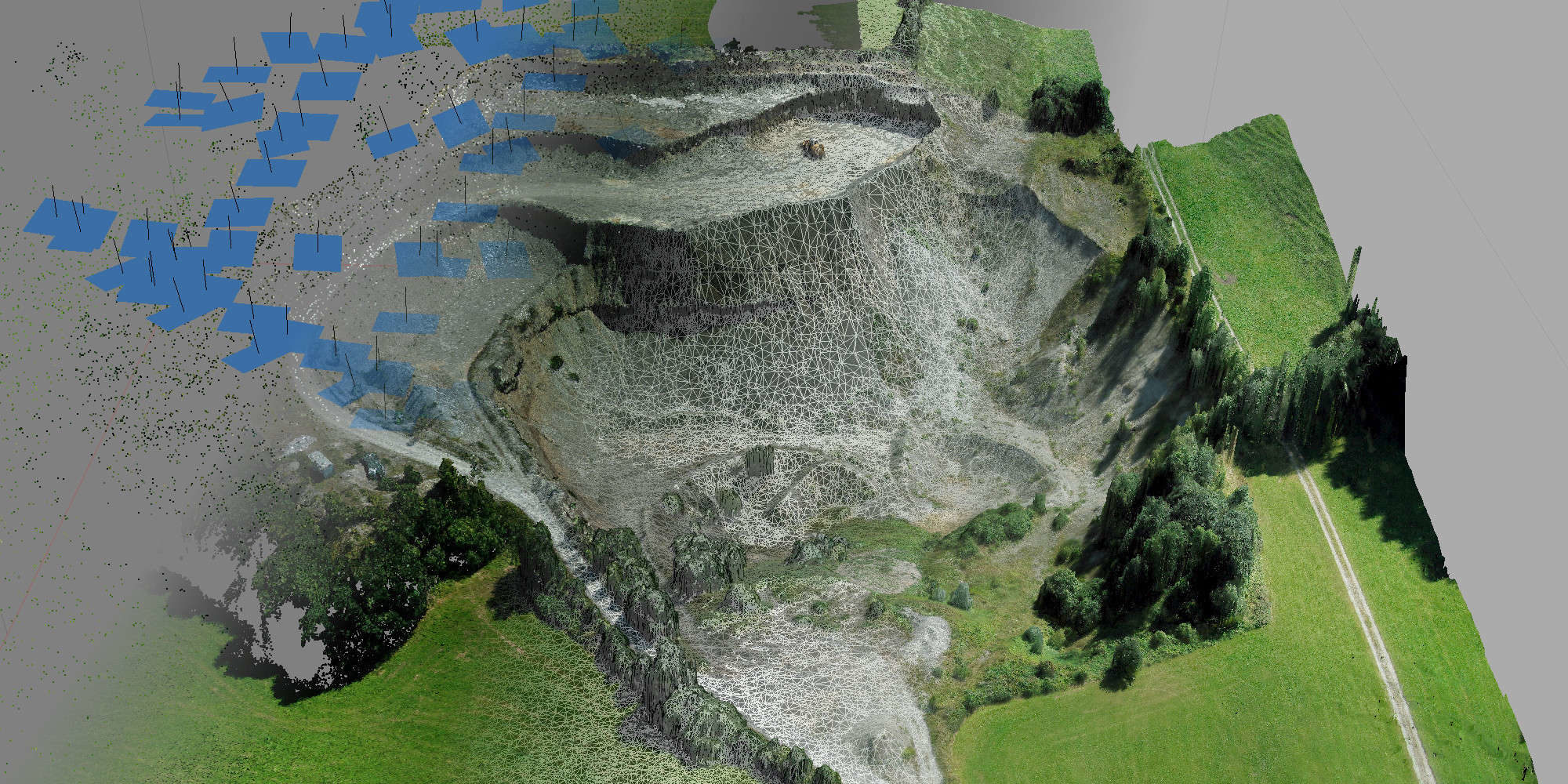 3D Drohnen Vermessung Kiesgrube Geiger OFME Drone Maps [87654 Friesenried]